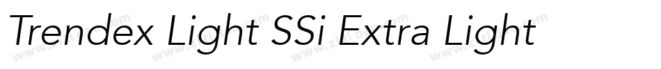 Trendex Light SSi Extra Light Italic字体转换